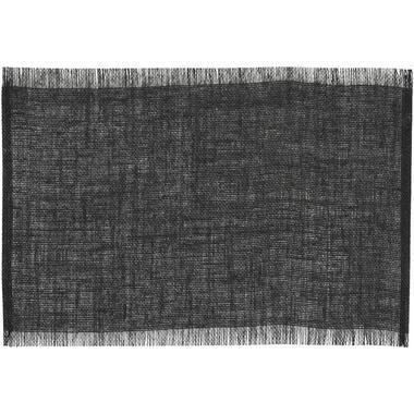 Placemat Emory - zwart - 45x30 cm (1 stuk)