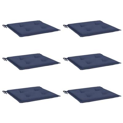 Palletkussens 6 st 40x40x3 cm oxford stof marineblauw
