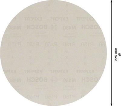 Bosch Accessories EXPERT M480 2608900710 Schuurnet voor wand- en plafondschuurmachine Ongeperforeerd Korrelgrootte (num) 150 (Ø) 225 mm 25 stuk(s)
