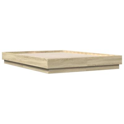 Bedframe bewerkt hout sonoma eikenkleurig 120x200 cm