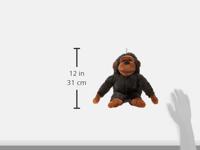 happypet Mad About Pets Big Buddie - Chucky the Chimpansee pratende hond speelgoed, bruin, L (Pack van 1) - thumbnail