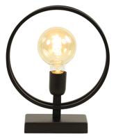 Tafellamp 25x10x30 cm RUDRA mat zwart - thumbnail