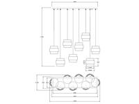 Globo Design hanglampMilley 8-lichts - 15560-8H - thumbnail