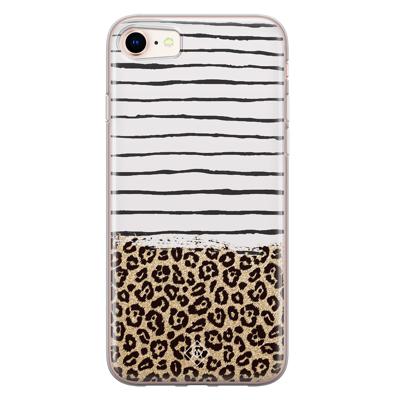 iPhone 8/7 siliconen telefoonhoesje - Leopard lines iPhone 8/7 siliconen telefoonhoesje - Leopard lines