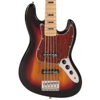 Vintage V495SB Coaster Series 5-string 3-Tone Sunburst vijfsnarige elektrische basgitaar - thumbnail