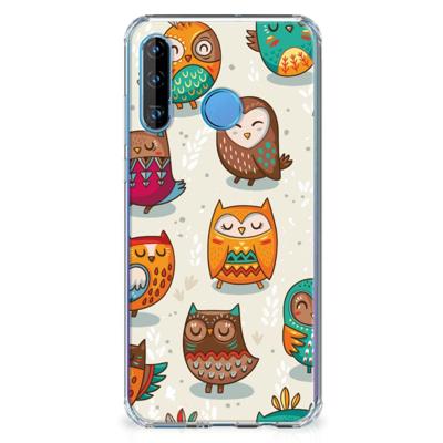 Huawei P30 Lite Case Anti-shock Vrolijke Uilen Huawei P30 Lite Case Anti-shock Vrolijke Uilen
