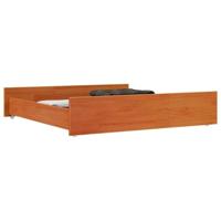 Bedlades 2 st massief grenenhout wasbruin - thumbnail