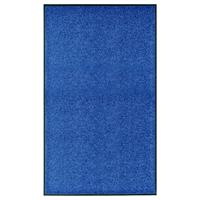 VidaXL Deurmat wasbaar 90x150 cm blauw - thumbnail
