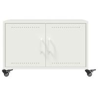 Salontafel 68x50x43,5 cm staal wit - thumbnail