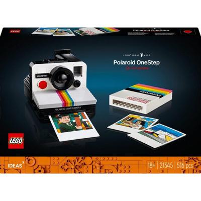 LEGO 21345 Ideas Polaroid OneStep SX-70 camera, bouwmodel voor volwassenen met stickers