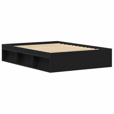 Bedframe zonder matras 120x190 cm bewerkt hout zwart eikenkleur