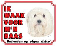 Havanezer Waakbord Blond - Ik waak voor mijn Baas - thumbnail