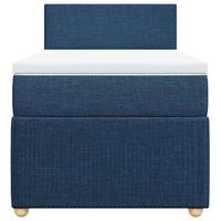 Boxspring met matras stof blauw 100x200 cm - thumbnail