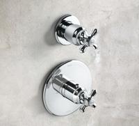 Douchekraan Hotbath Amice Inbouw Thermostatisch Rond Glans Chroom 2 Greeps - thumbnail