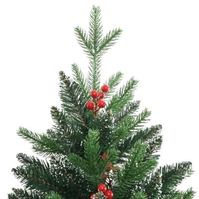 Kunstkerstboom met scharnieren en rode bessen 240 cm