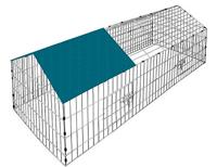 Monzana Konijnenhok Konijnenren - Hamsterkooi - Rattenkooi Groen - 180x75cm - thumbnail