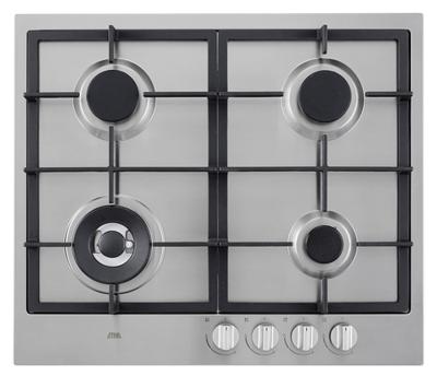 Etna KG959RVSA inbouw gaskookplaat met wokbrander en gietijzeren pannendragers Etna KG959RVSA inbouw gaskookplaat met wokbrander en gietijzeren pannendragers
