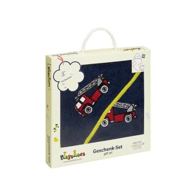 Playshoes badset in cadeauverpakking brandweer 2-delig blauw