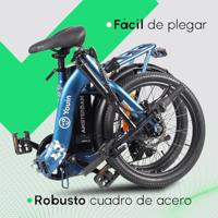 Elektrische Fiets Youin BK1003 AMSTERDAM Blauw 250 W 20" - thumbnail