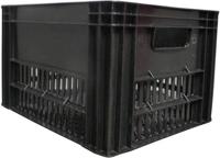 Kunststof Fietskrat 40 Liter voor Voordrager - Zwart - thumbnail