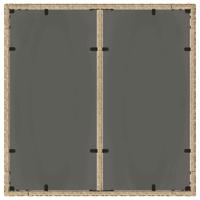 Tuintafel met glazen blad 90x90x75 cm poly rattan beige - thumbnail