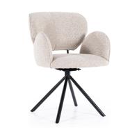 Eleonora Eetkamerstoel 'Rosalin' kleur Taupe - thumbnail