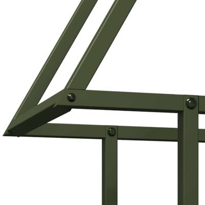 VidaXL Brandhoutrek 50x25x60 cm koudgewalst staal olijfgroen