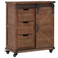 VidaXL Opbergkast 64x33,5x75 cm massief vurenhout bruin - thumbnail