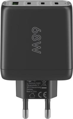 Goobay 64819 oplader voor mobiele apparatuur Hoofdtelefoons, Laptop, Smartphone Zwart AC Snel opladen Binnen