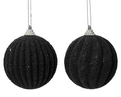 Kerstbal foam d8 cm zwart a2 kerst Decoris - Decoris Kerstbal foam d8 cm zwart a2 kerst Decoris - Decoris