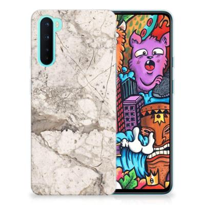 OnePlus Nord | TPU | Siliconen hoesje | Marmer Beige