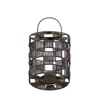 PTMD Stenn Lantaarn - 24x24x30 cm - Ijzer - Messing - thumbnail