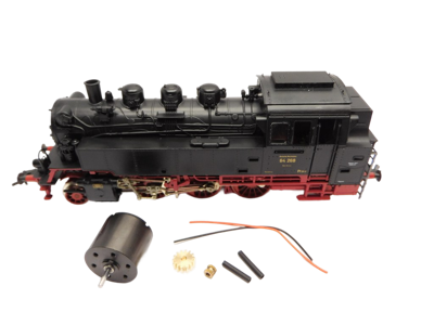 micromotor HF005G motor ombouwset voor Fleischmann BR 01 DB, BR 03 DRG, BR 64