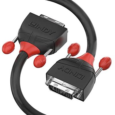 LINDY 36256 DVI-kabel DVI Aansluitkabel DVI-D 18+1-polige stekker, DVI-D 18+1-polige stekker 2.00 m Zwart