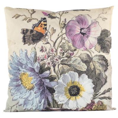 Anna's Collection buitenkussen boeket bloemen 60x60cm multi
