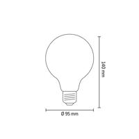 Calex Globe Led Lamp Glassfiber 4W dimbaar Ø95mm - Goud - thumbnail