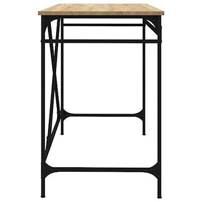Bureau 100x50x75 cm bewerkt hout en ijzer sonoma eikenkleurig