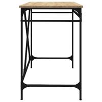 Bureau 100x50x75 cm bewerkt hout en ijzer sonoma eikenkleurig - thumbnail
