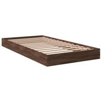 Bedframe bewerkt hout bruin eikenkleur 100x200 cm - thumbnail