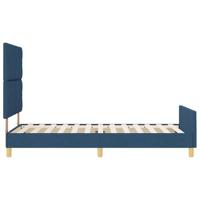 Bedframe met hoofdeinde Blauw 100 x 200 cm Stof - thumbnail