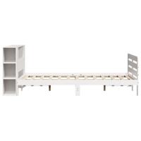 Bedframe zonder matras massief grenenhout wit 120x190 cm - thumbnail