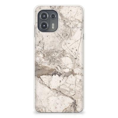 Motorola Edge 20 Lite | TPU | Siliconen hoesje | Marmer Beige