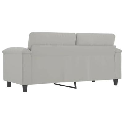 Tweezitsbank 140 cm microvezelstof lichtgrijs Tweezitsbank 140 cm microvezelstof lichtgrijs