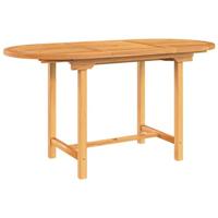 Tuintafel verlengbaar 110-160x80x75 cm massief teakhout - thumbnail