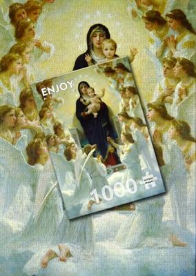 William Bouguereau - The Virgin with Angels Puzzel 1000 Stukjes