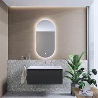 Badkamermeubelset BWS Anubis 90cm 1 Lade Mat Zwart Met Wastafel (Naar Keuze) - thumbnail