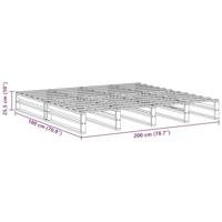 Bedframe zonder matras massief grenenhout wasbruin 200x200 cm - thumbnail