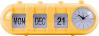 Karlsson Alarm Klok Retro Tube Kalender Flip Bright Geel - thumbnail