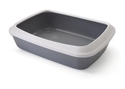 SAVIC KATTENBAK IRIZ MET RAND KOUDGRIJS / WIT SAVIC KATTENBAK IRIZ MET RAND KOUDGRIJS / WIT