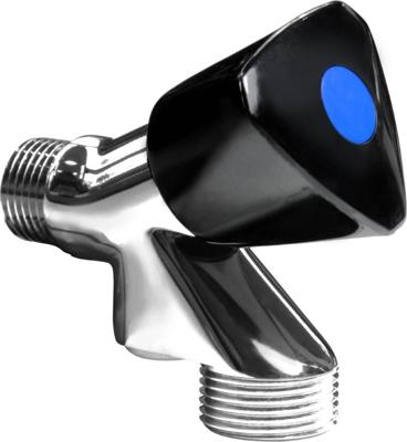 Enzo wasmachinekraan met knop zwart+terugslag - 1400285 Enzo wasmachinekraan met knop zwart+terugslag - 1400285
